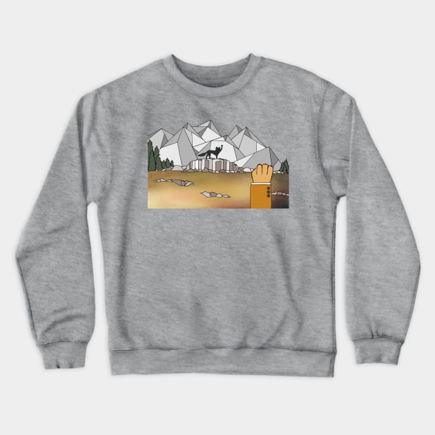 Wolf-Fox Solidarity Crewneck Sweatshirt by MellyLunaDesigns